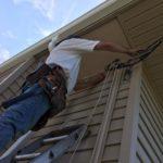 Stefan installing soffits
