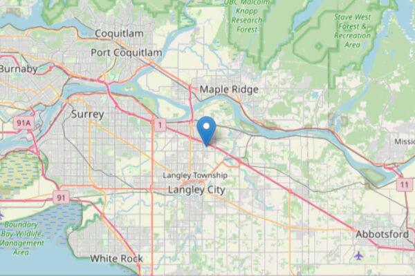 Map showing location of Sunny Exteriors