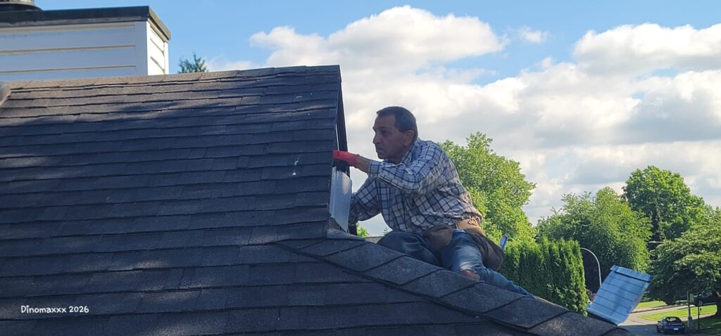 Stefan working on soffits